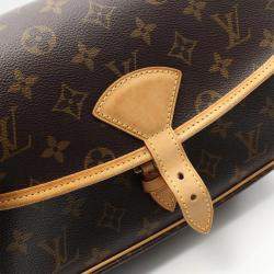 Pre Owned Louis Vuitton Sologne Brown Monogram Leather Crossbody Bag