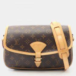 Pre Owned Louis Vuitton Sologne Brown Monogram Leather Crossbody Bag