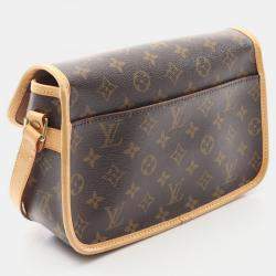 Pre Owned Louis Vuitton Sologne Brown Monogram Leather Crossbody Bag