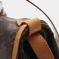 Pre Owned Louis Vuitton Saumur 43 Brown Monogram Canvas Shoulder Bag