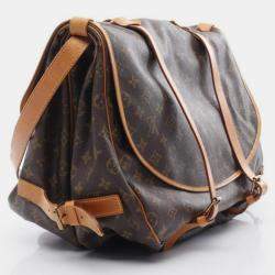 Pre Owned Louis Vuitton Saumur 43 Brown Monogram Canvas Shoulder Bag