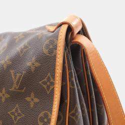 Pre Owned Louis Vuitton Saumur 35 Brown Monogram Canvas Crossbody Bag