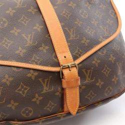 Pre Owned Louis Vuitton Saumur 35 Brown Monogram Canvas Crossbody Bag