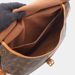 Pre Owned Louis Vuitton Saumur 35 Brown Monogram Canvas Crossbody Bag