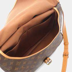 Pre Owned Louis Vuitton Saumur 35 Brown Monogram Canvas Crossbody Bag