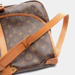 Pre Owned Louis Vuitton Saumur 35 Brown Monogram Canvas Crossbody Bag
