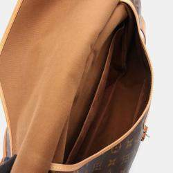 Pre Owned Louis Vuitton Saumur 35 Brown Monogram Canvas Crossbody Bag