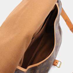 Pre Owned Louis Vuitton Saumur 35 Brown Monogram Canvas Crossbody Bag