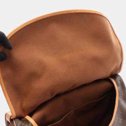 Pre Owned Louis Vuitton Saumur 35 Brown Monogram Canvas Crossbody Bag