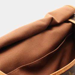 Pre Owned Louis Vuitton Saumur 35 Brown Monogram Canvas Crossbody Bag