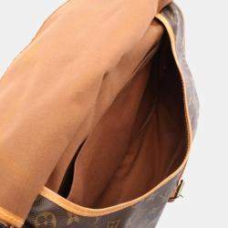 Pre Owned Louis Vuitton Saumur 35 Brown Monogram Canvas Crossbody Bag