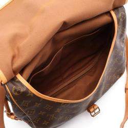 Pre Owned Louis Vuitton Saumur 35 Brown Monogram Canvas Crossbody Bag