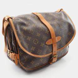 Pre Owned Louis Vuitton Saumur 30 Brown Monogram Canvas Crossbody Bag