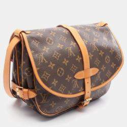 Pre Owned Louis Vuitton Saumur 30 Brown Monogram Canvas Crossbody Bag
