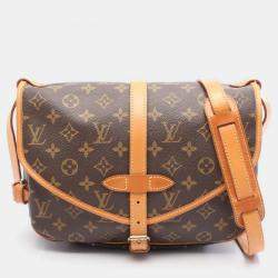 Pre Owned Louis Vuitton Saumur 30 Brown Monogram Canvas Crossbody Bag