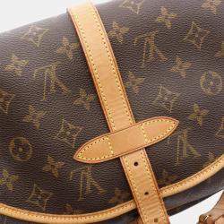 Pre Owned Louis Vuitton Saumur 30 Brown Monogram Canvas Crossbody Bag