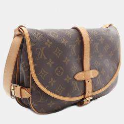 Pre Owned Louis Vuitton Saumur 30 Brown Monogram Canvas Crossbody Bag