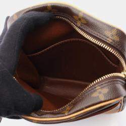 Pre Owned Louis Vuitton Danube Brown Monogram Canvas Shoulder Bag