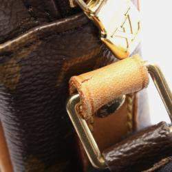 Pre Owned Louis Vuitton Danube Brown Monogram Canvas Shoulder Bag
