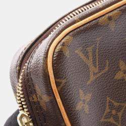 Pre Owned Louis Vuitton Danube Brown Monogram Canvas Shoulder Bag