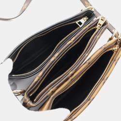 Pre Owned Louis Vuitton Trio Pochette Monogram Reverse Canvas Shoulder Bag