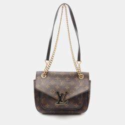 Pre Owned Louis Vuitton Passy Brown Monogram Canvas Shoulder Bag