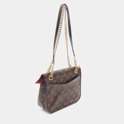 Pre Owned Louis Vuitton Passy Brown Monogram Canvas Shoulder Bag