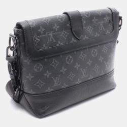 Pre Owned Louis Vuitton Saumur Monogram Eclipse Canvas Shoulder Bag