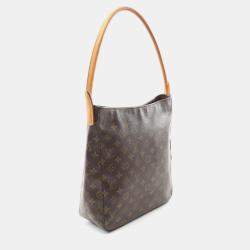 Pre Owned Louis Vuitton Looping Gm Shoulder Hand Bag  Monogram Canvas Brown