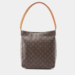 Pre Owned Louis Vuitton Looping Gm Shoulder Hand Bag  Monogram Canvas Brown