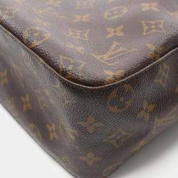 Pre Owned Louis Vuitton Looping Gm Shoulder Hand Bag  Monogram Canvas Brown