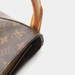 Pre Owned Louis Vuitton Looping Gm Shoulder Hand Bag  Monogram Canvas Brown