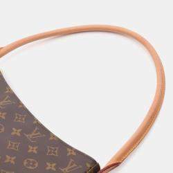 Pre Owned Louis Vuitton Looping GM Brown Monogram Canvas Shoulder Bag