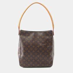 Pre Owned Louis Vuitton Looping GM Brown Monogram Canvas Shoulder Bag