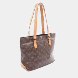 Pre Owned Louis Vuitton Cabas Piano Brown Monogram Canvas Shoulder Bag