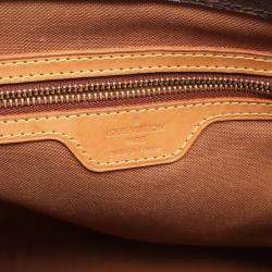 Pre Owned Louis Vuitton Cabas Piano Brown Monogram Canvas Shoulder Bag