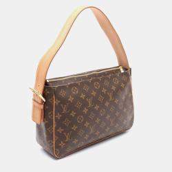 Pre Owned Louis Vuitton Vivacite GM BrownMonogram Canvas Shoulder Bag