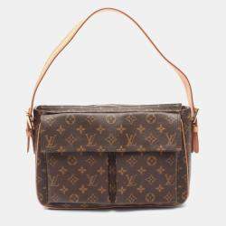 Pre Owned Louis Vuitton Vivacite GM BrownMonogram Canvas Shoulder Bag