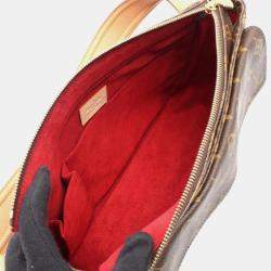 Pre Owned Louis Vuitton Vivacite GM BrownMonogram Canvas Shoulder Bag