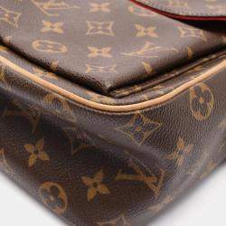 Pre Owned Louis Vuitton Vivacite GM BrownMonogram Canvas Shoulder Bag