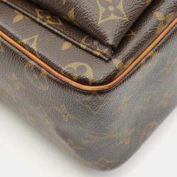 Pre Owned Louis Vuitton Vivacite GM BrownMonogram Canvas Shoulder Bag