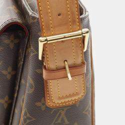 Pre Owned Louis Vuitton Vivacite GM BrownMonogram Canvas Shoulder Bag