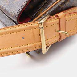 Pre Owned Louis Vuitton Vivacite MM Brown Monogram Canvas Shoulder Bag