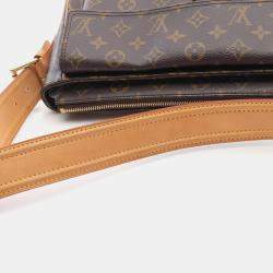 Pre Owned Louis Vuitton Vivacite MM Brown Monogram Canvas Shoulder Bag