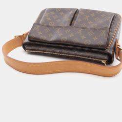 Pre Owned Louis Vuitton Vivacite MM Brown Monogram Canvas Shoulder Bag