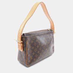 Pre Owned Louis Vuitton Vivacite MM Brown Monogram Canvas Shoulder Bag