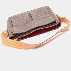 Pre Owned Louis Vuitton Vivacite GM BrownMonogram Canvas Shoulder Bag