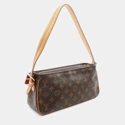 Pre Owned Louis Vuitton Vivacite MM Brown Monogram Canvas Shoulder Bag