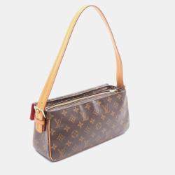 Pre Owned Louis Vuitton Vivacite MM Brown Monogram Canvas Shoulder Bag