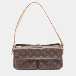 Pre Owned Louis Vuitton Vivacite MM Brown Monogram Canvas Shoulder Bag
